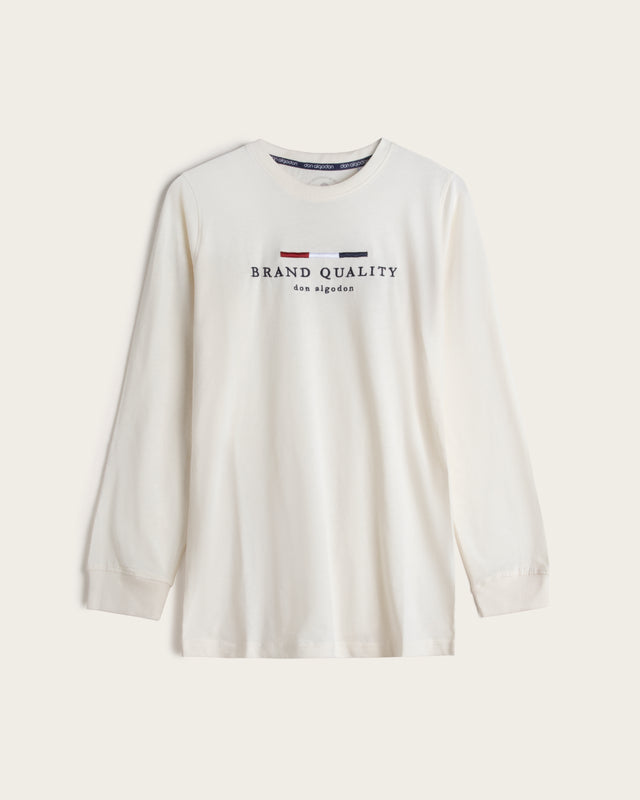 Camiseta Bordada Algodón