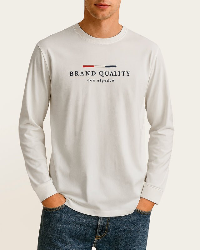 Camiseta Bordada Algodón