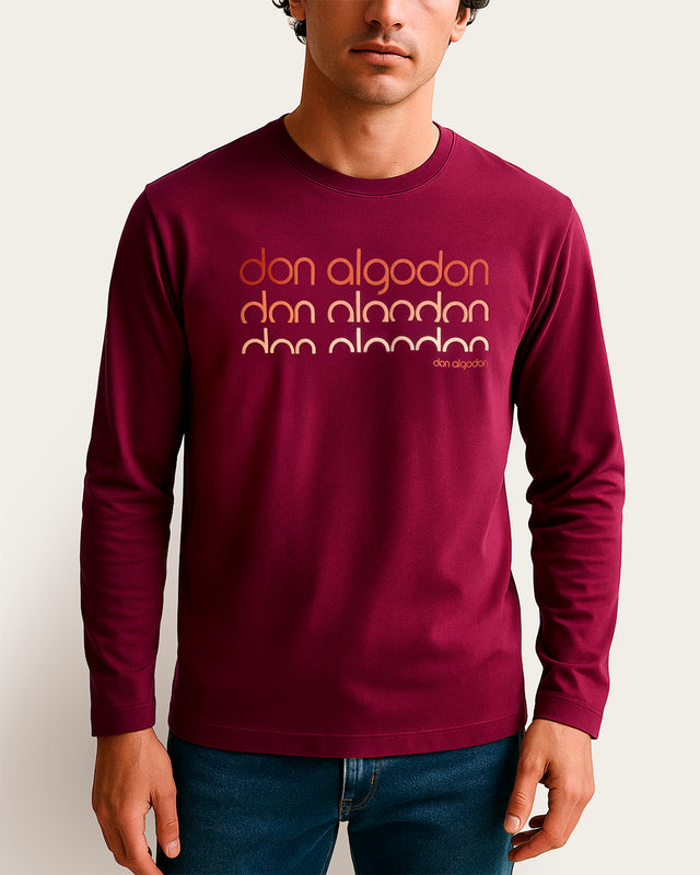 Camiseta Estampado en Relieve Algodón