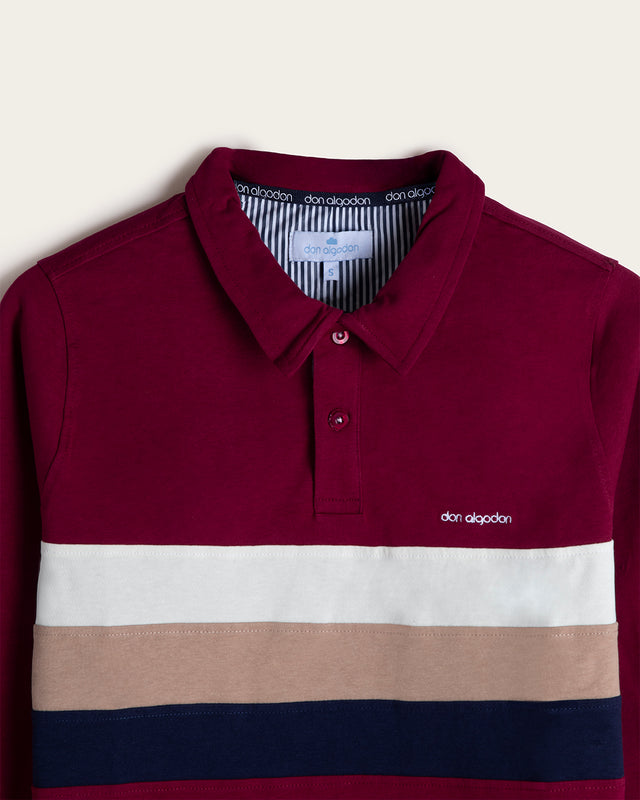 Polo Cortes Pecho Algodón