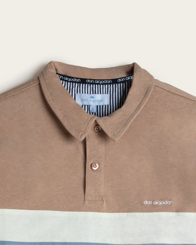 Polo Cortes Pecho Algodón