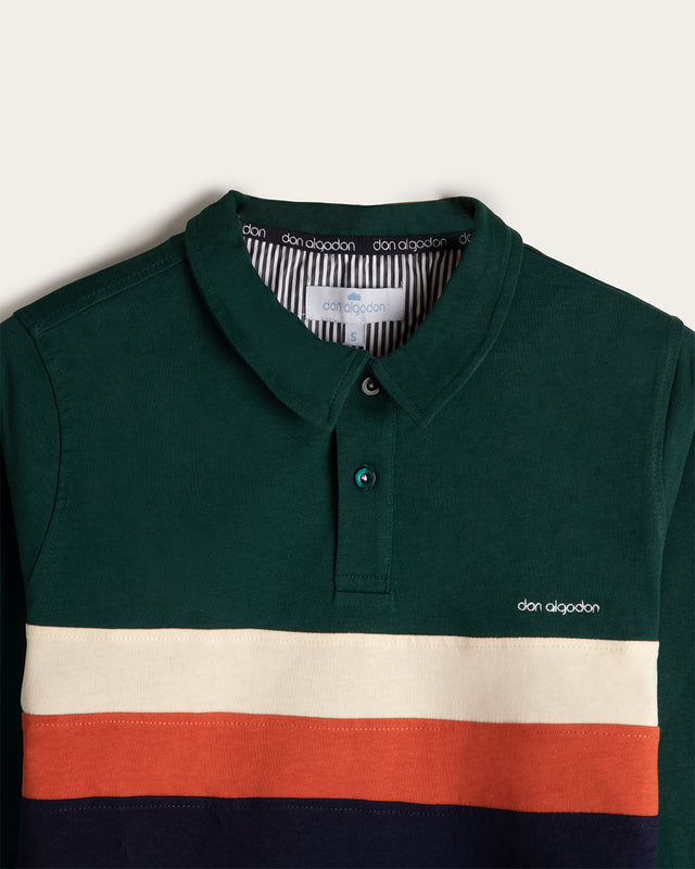 Polo Cortes Pecho Algodón