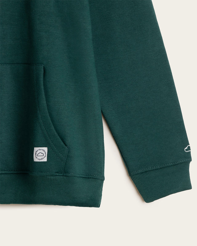 Sudadera con Capucha Bordada Algodón