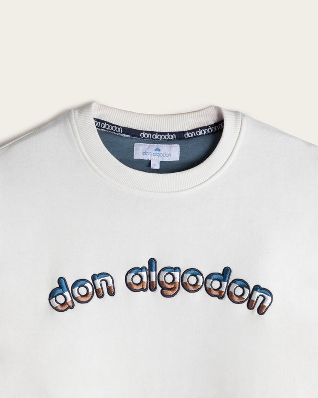 Sudadera Cuello Redondo Bordado 3D Algodón