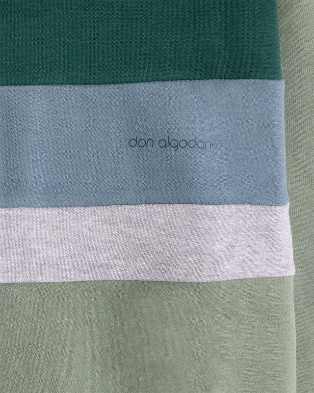 Sudadera Cuello Redondo Paneles Algodón