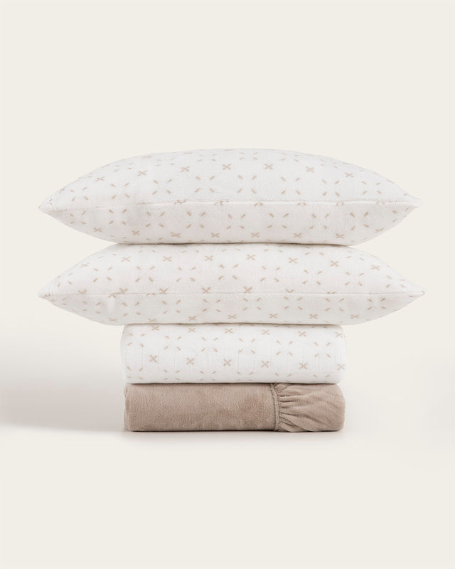 Juego de Sábana Coralina Amara - 220 gr/m²