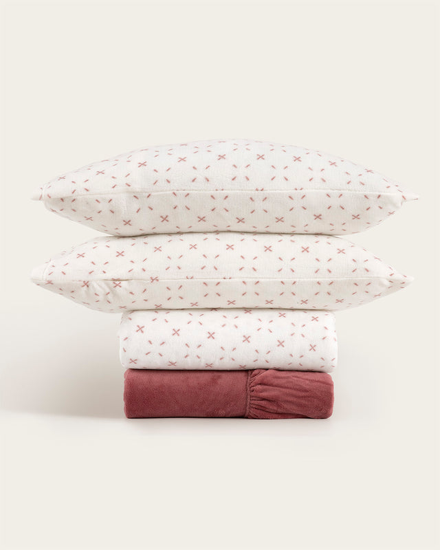 Juego de Sábana Coralina Amara - 220 gr/m²