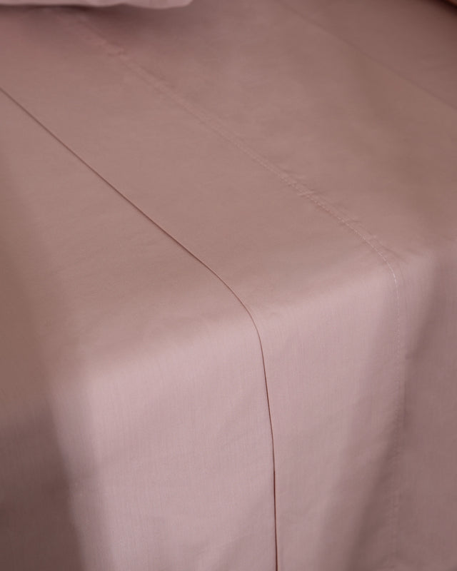 Drap de Dessus Percale - Coton 180 fils - Vieux Rose