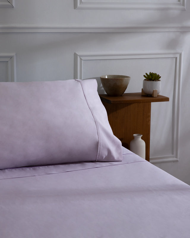 Percale Pillowcase - 180 Thread Count Cotton - Lavender