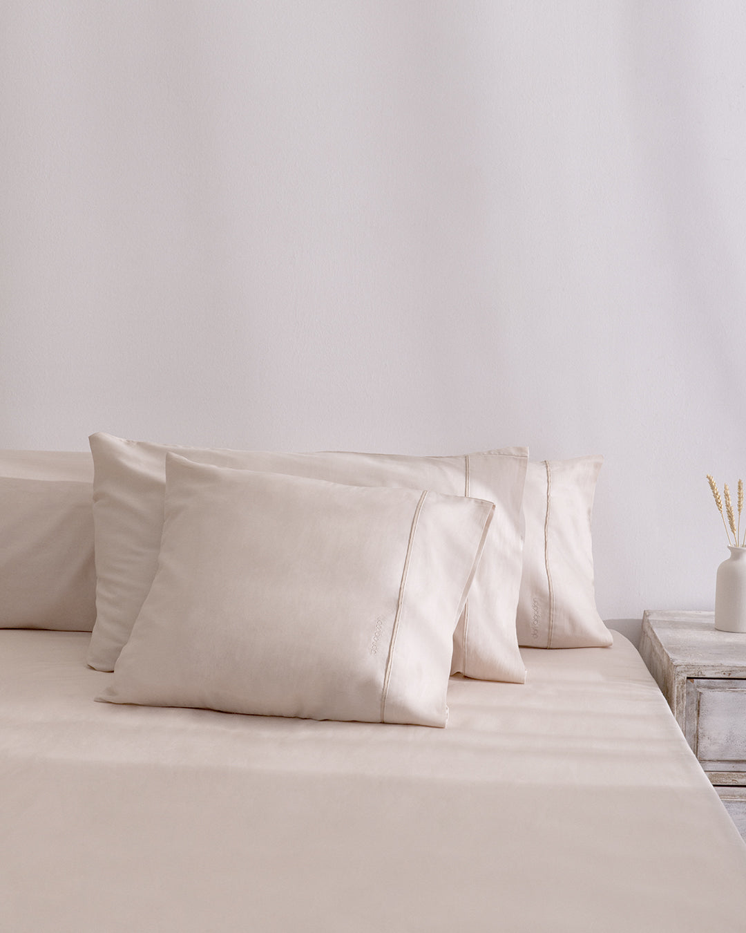 Sábana Bajera Satén Elba Algodón - 300 Hilos