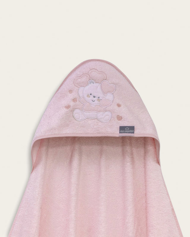 Capa de Baño Bebé Oso - Rosa