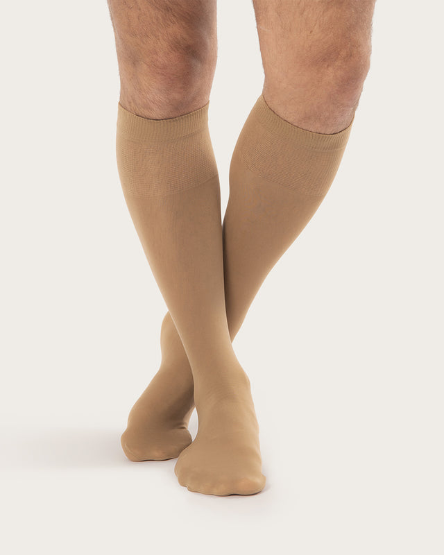 2 Pares Calcetines Ejecutivos - 70 Deniers - Beige