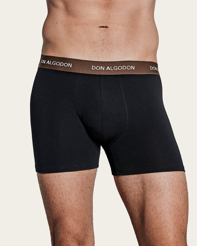 Boxer Briefs Washed Effect - Cotton - Royal Blue/Beige