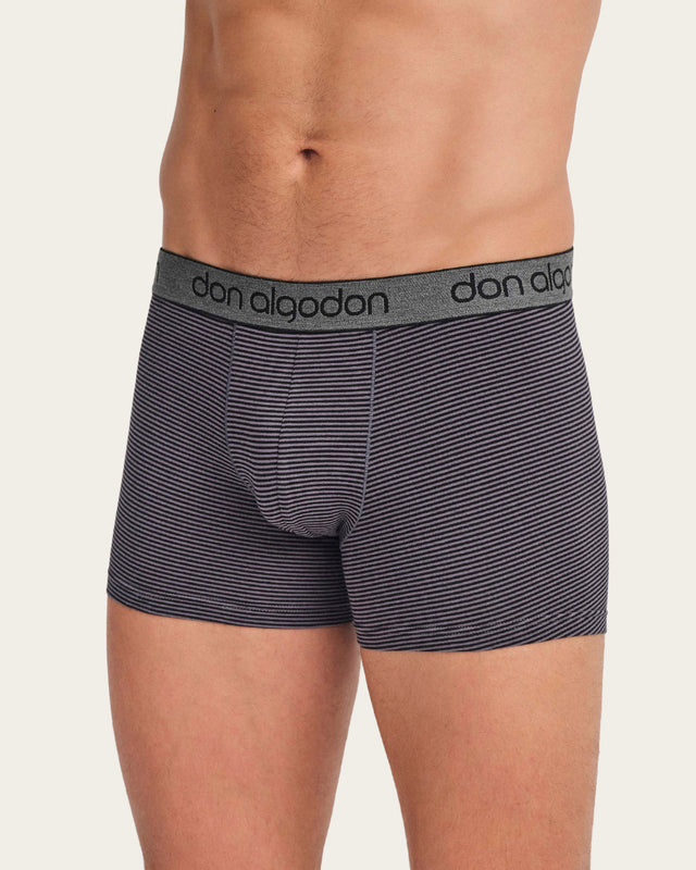 Pack 2 Calzoncillos Bóxer Rayas - Marino/Negro