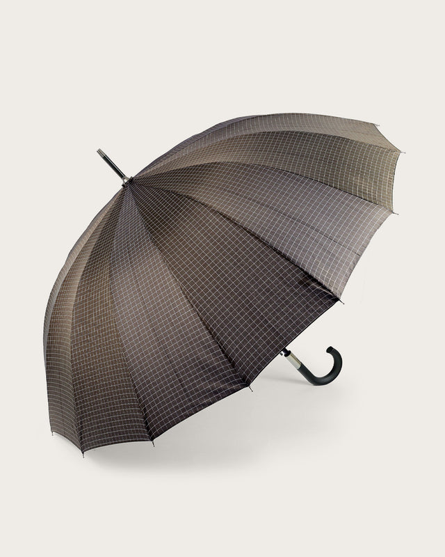 Paraguas Urbano Grid 16 Varillas - Marrón