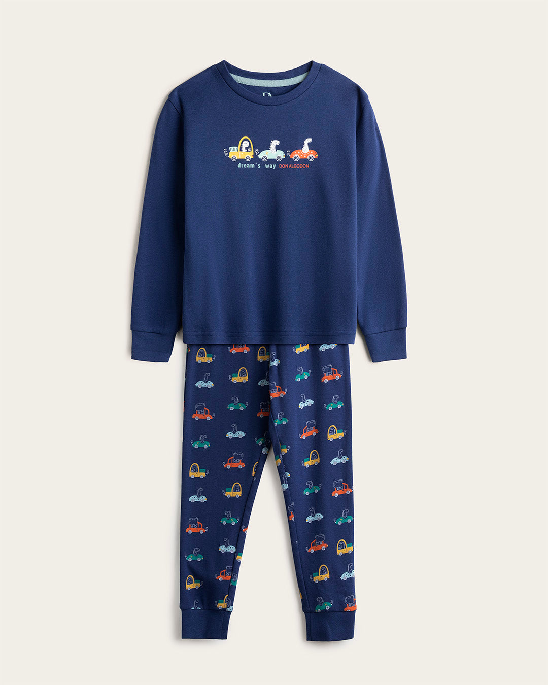 Pijama Camiones Infantil Niño - Algodón