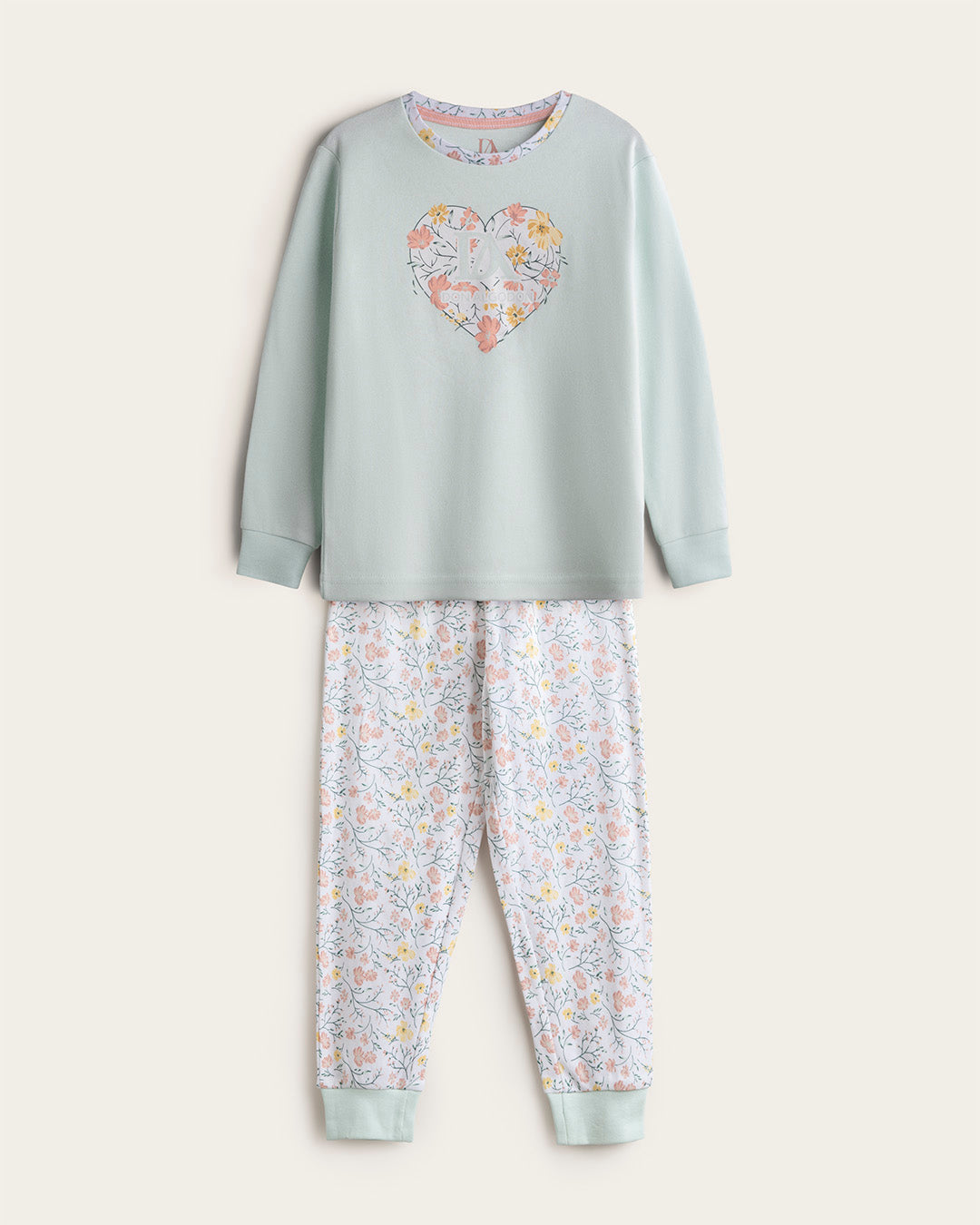 Pijama Infantil Niña Corazón - Algodón