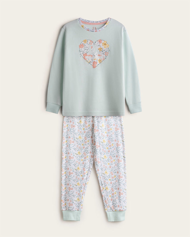 Pijama Infantil Niña Corazón - Algodón