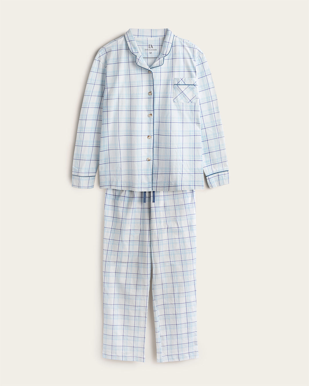 Pijama Cuadros Señora - Algodón