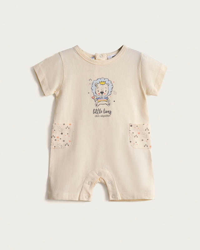 Pelele Bebé Lion - Algodón - Amarillo