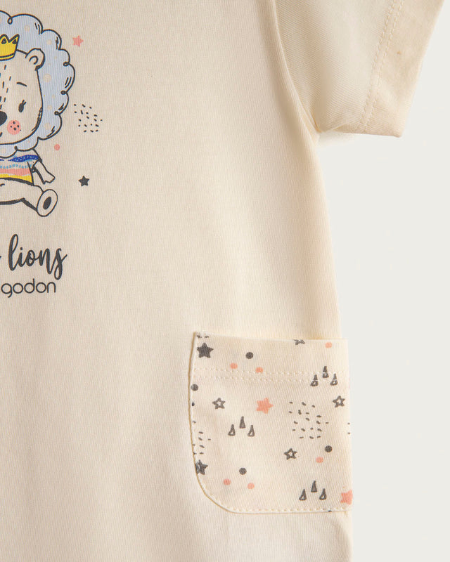 Pelele Bebé Lion - Algodón - Amarillo