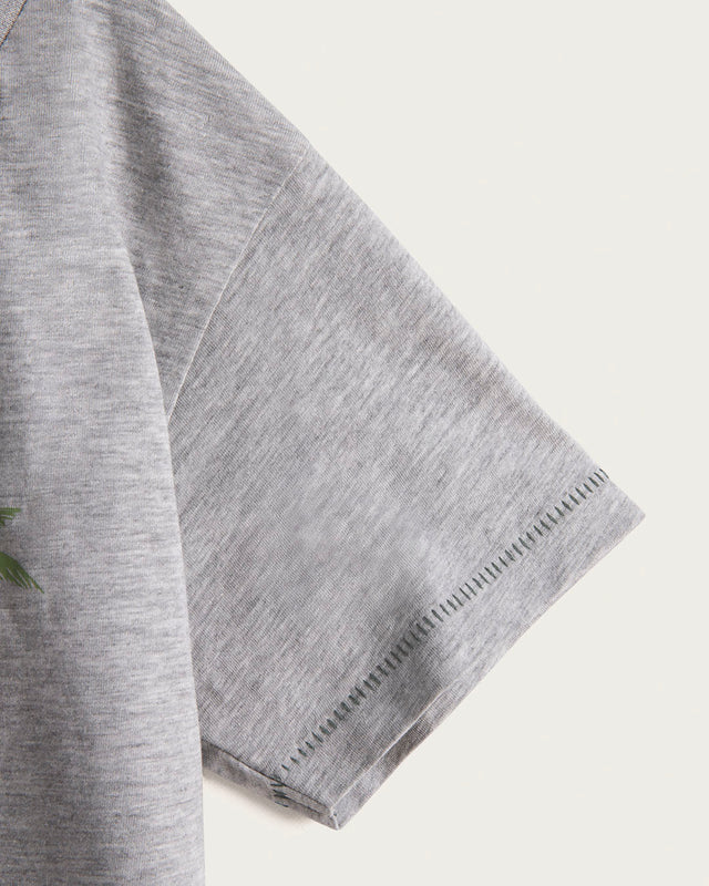 Pyjashort Enfant Garçon Bateau - Coton - Gris