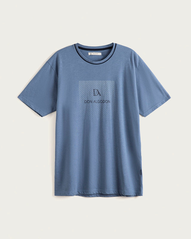 Pijama Corto Hombre Serene - Algodón - Azul