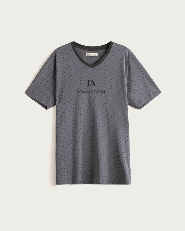 Pijama Corto Hombre Moss - Algodón - Gris