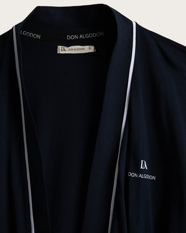 Bata Hombre Dune - Algodón - Azul Noche