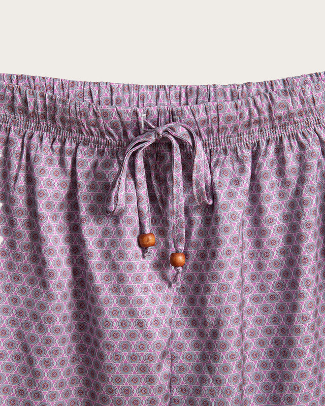 Pijama Tirantes Mujer Geométrico - Malva
