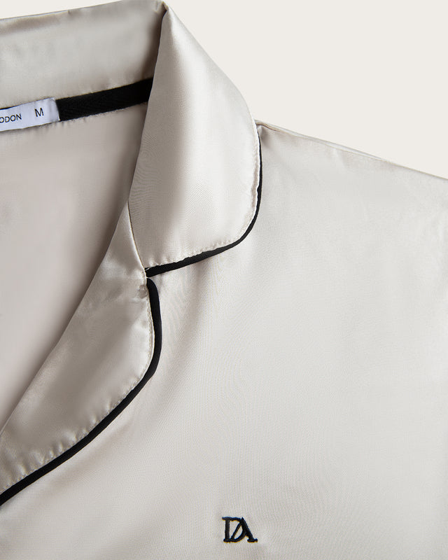 Pijama Largo Mujer Satinado - Beige