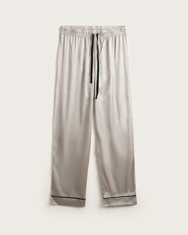 Pijama Largo Mujer Satinado - Beige