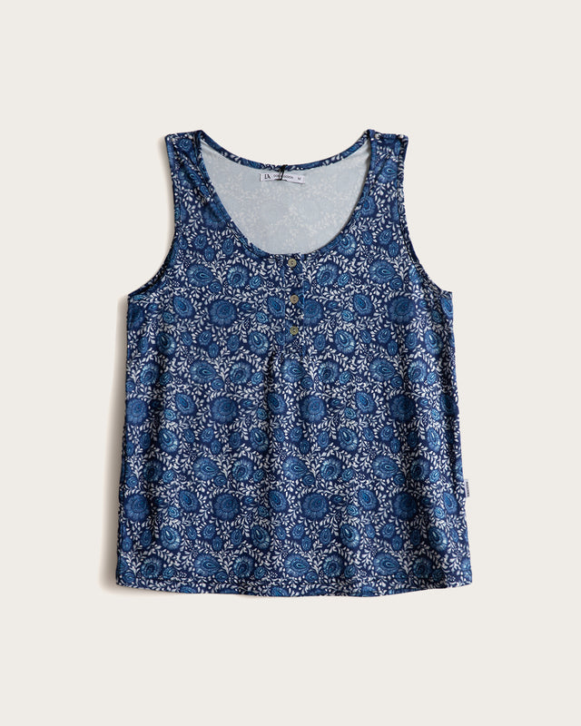 Pijama Tirantes Mujer Pétalos - Azul