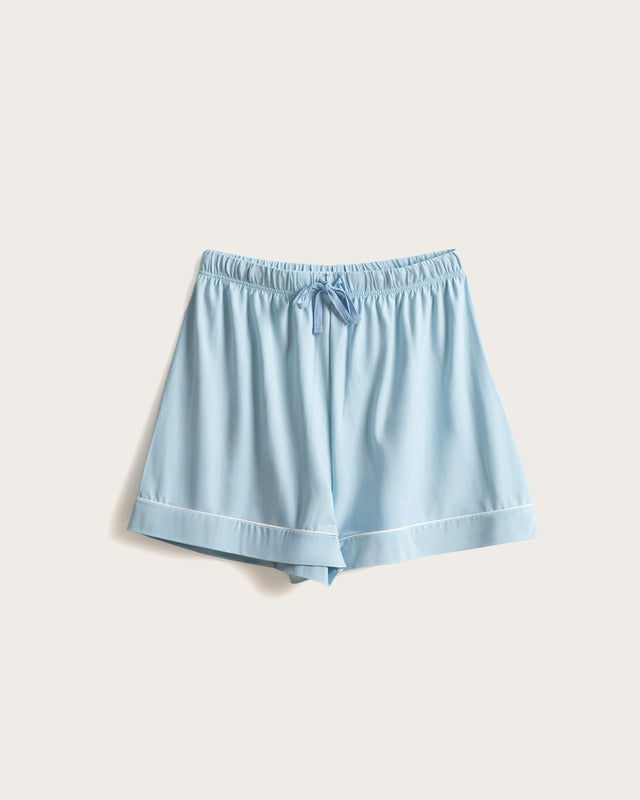 Pijama Corto Mujer Botones - Azul Bebé