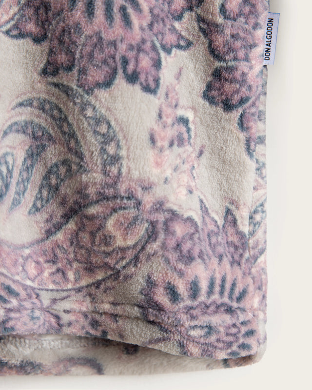 Pijama Largo Mujer Paisley - Rosa Empolvado
