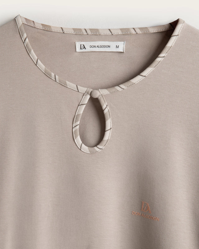 Pijama Largo Mujer Line - Topo