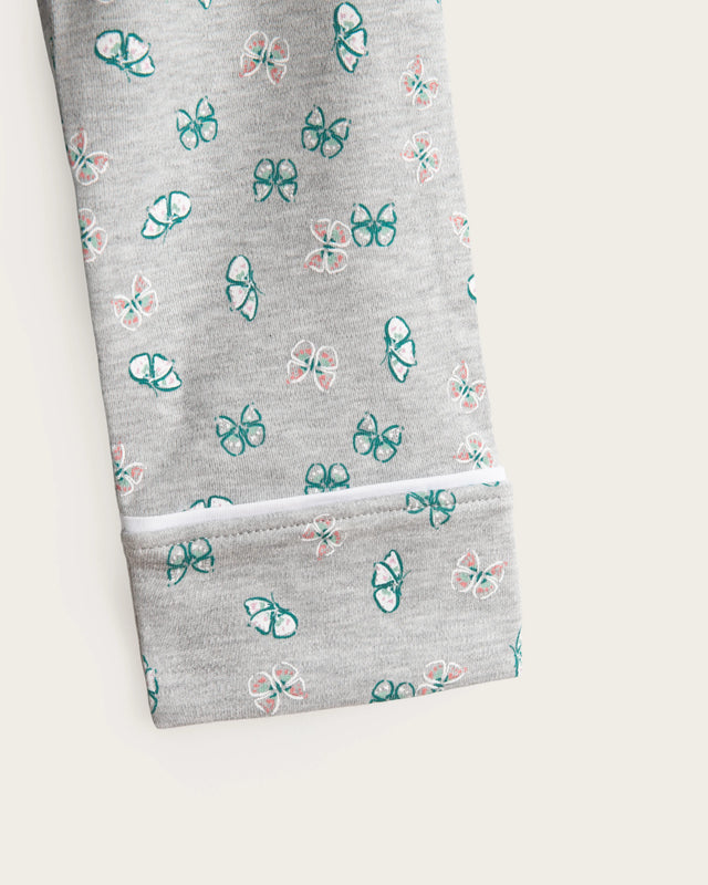 Pijama Largo Mujer Butterfly - Gris