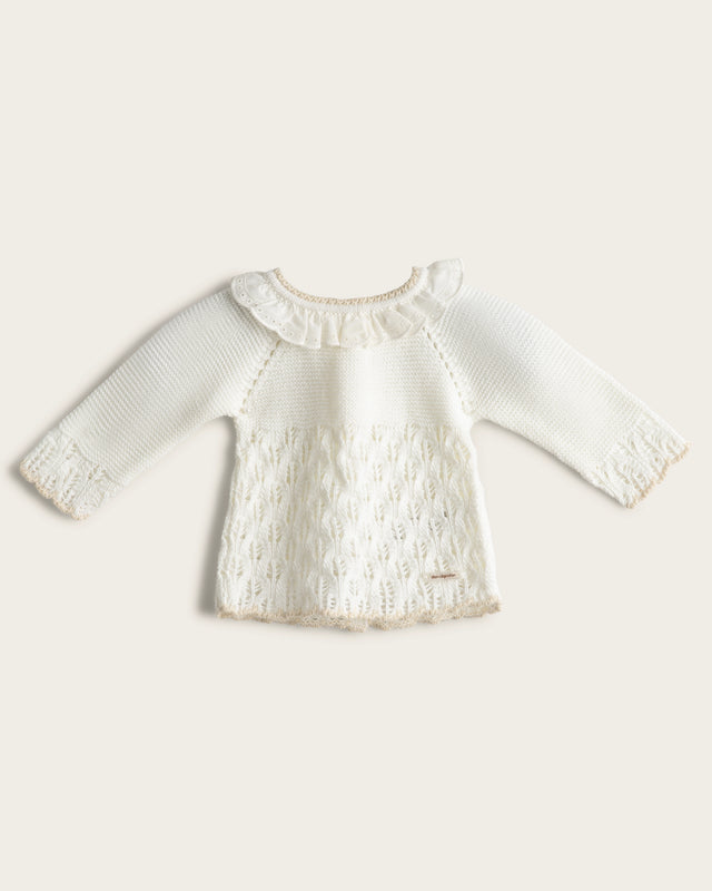 Conjunto Punto Bordado - Crudo/Arena