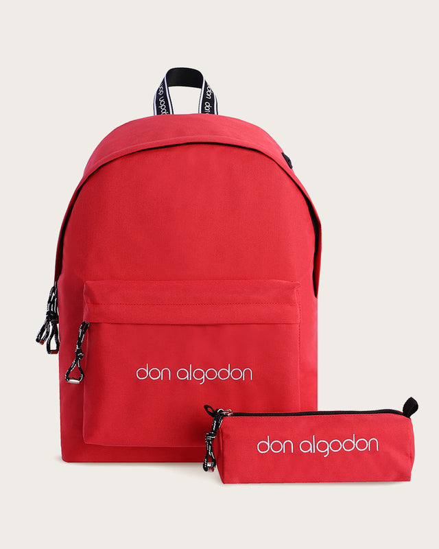 Mochila y Estuche Atina - Rojo