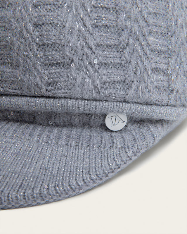 Gorra de Invierno con Pompón - Gris