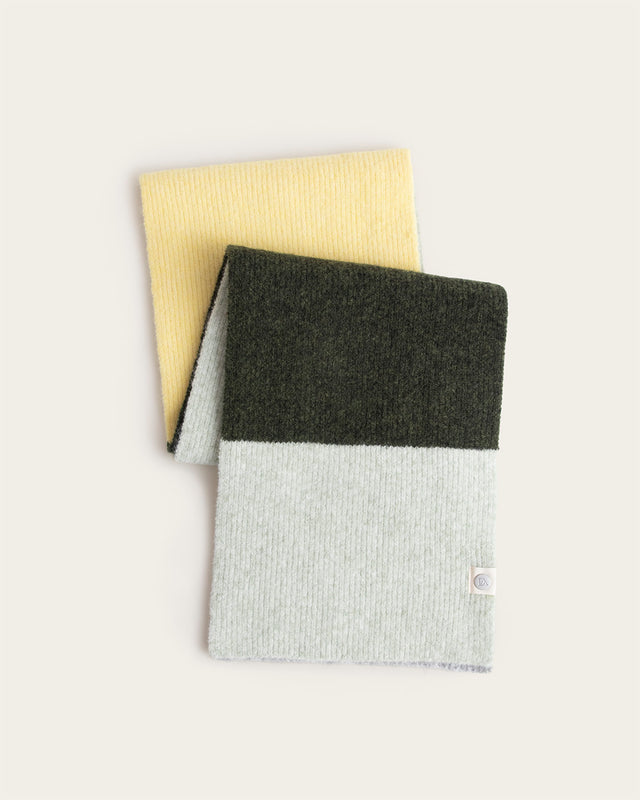Bufanda de punto Color Block - Amarillo