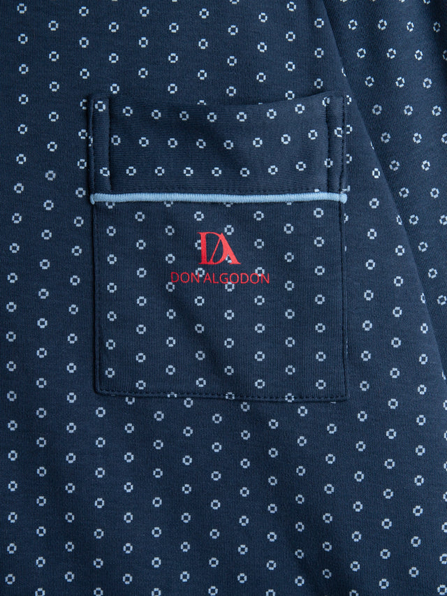 Pijama Largo Hombre Gentle - Azul Marino