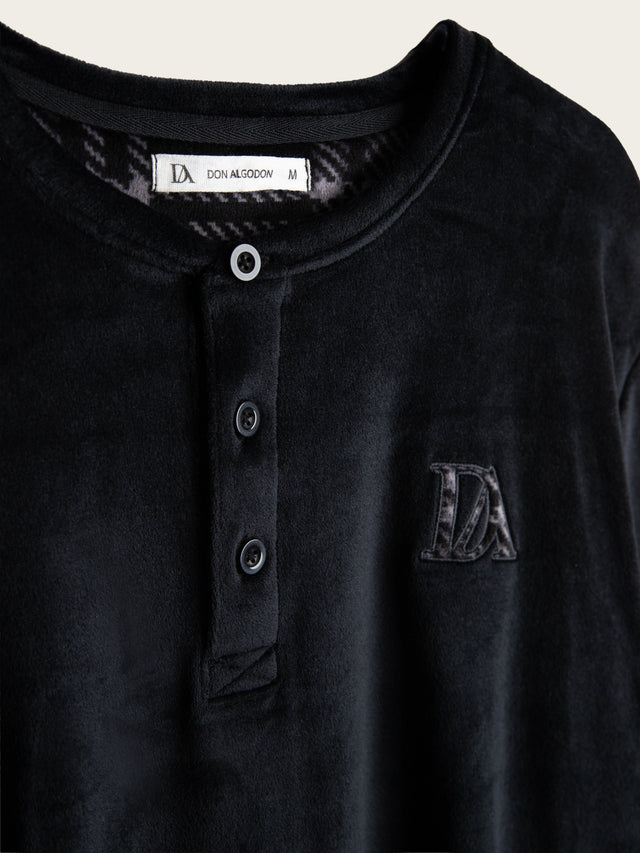 Pijama Largo Hombre Blanket - Negro