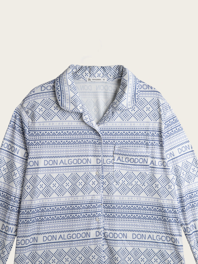 Pijama Largo Mujer Ice - Gris