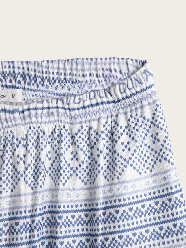 Pijama Largo Mujer Snow - Azul