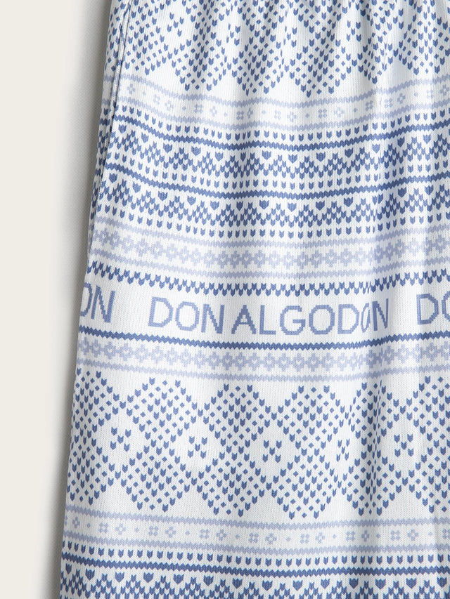 Pijama Largo Mujer Snow - Azul