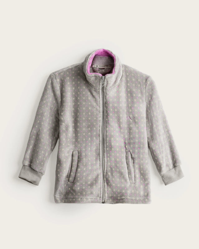 Bata Corta Niña Dot - Gris