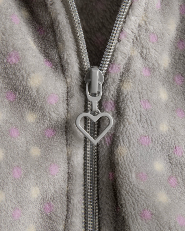Bata Corta Niña Dot - Gris