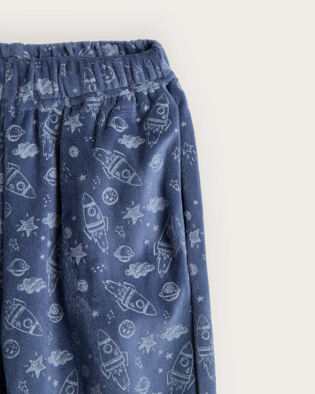 Pijama Largo Coralina Niño - Azul Marino