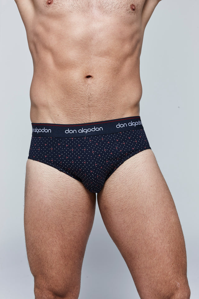 Calzoncillo Slip Estampado Hombre Algodón - Pack 2